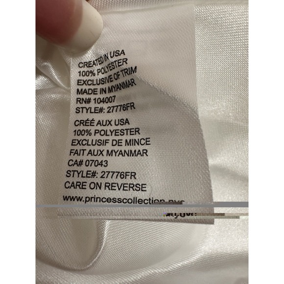 Child's formal dress Couture Princess Sz 3T White with beads/rinestones - Picture 15 of 16